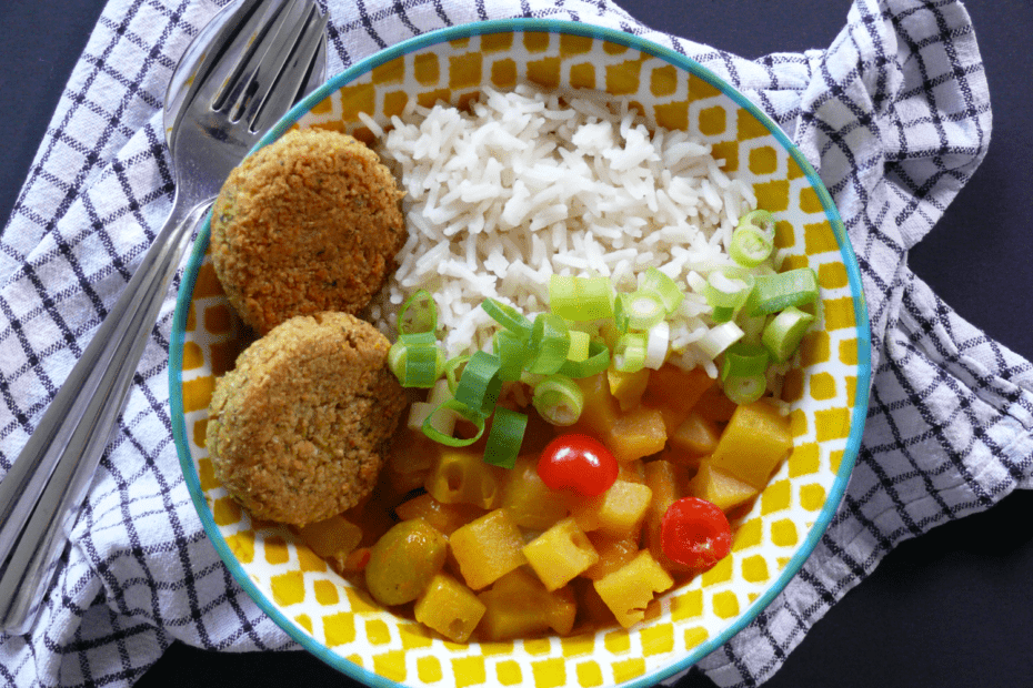 Reisgericht Tropic Curry Reis vegan vegetarisch