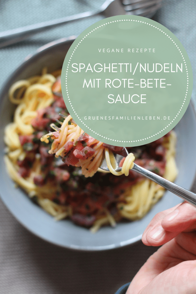 Rote Bete Sauce Nudeln Spaghetti Pasta